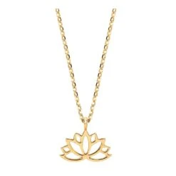 Estella Bartlett - Lotus Leaf Cut Out Gold Plated Necklace Estella Bartlett Lotus Leaf Cut Out Gold Plated Necklace