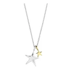 Estella Bartlett - Double Stars Silver Gold Necklace Estella Bartlett Double Stars Silver Gold Necklace
