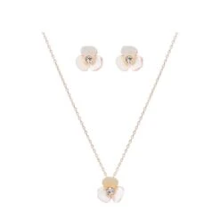 Buckley London - Mother Of Pearl Flower Earring And Pendant Set Buckley London Mother Of Pearl Flower Earring And Pendant Set
