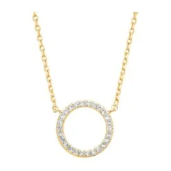 Estella Bartlett - Large Pave Circle Necklace Set Estella Bartlett Large Pave Circle Necklace Set