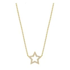 Estella Bartlett - Cubic Zirconia Open Star Gold Necklace Estella Bartlett Cubic Zirconia Open Star Gold Necklace