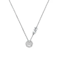 Michael Kors - Pave Halo Necklace Silver 290 Michael Kors Pave Halo Necklace Silver 290