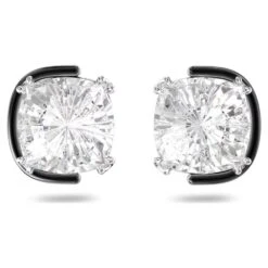 Swarovski - Harmonia Stud Earrings Cushion Cut Crystals White Mixed Metal Finish Swarovski Harmonia Stud Earrings Cushion Cut Crystals White Mixed Metal Finish