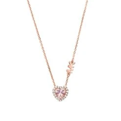 Michael Kors - Premium Ld Necklace Rose Gold Pink Quartz 290 Michael Kors Premium Ld Necklace Rose Gold Pink Quartz 290