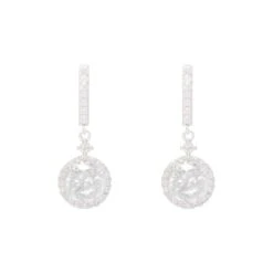 Belle & Beau - Sparkle Drop Earrings Silver 3.52g Belle & Beau Sparkle Drop Earrings Silver 3.52g