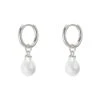 You - Astoria Hoop Pearl Charm Earrings 3.58g You Astoria Hoop Pearl Charm Earrings 3.58g