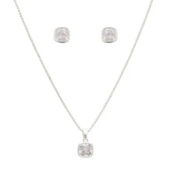 Belle & Beau - Simply Square Silver Set Silver 8g Belle & Beau Simply Square Silver Set Silver 8g