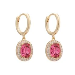 Belle & Beau - Precious Pink Drop Earrings Gold Pink 5.65g Belle & Beau Precious Pink Drop Earrings Gold Pink 5.65g